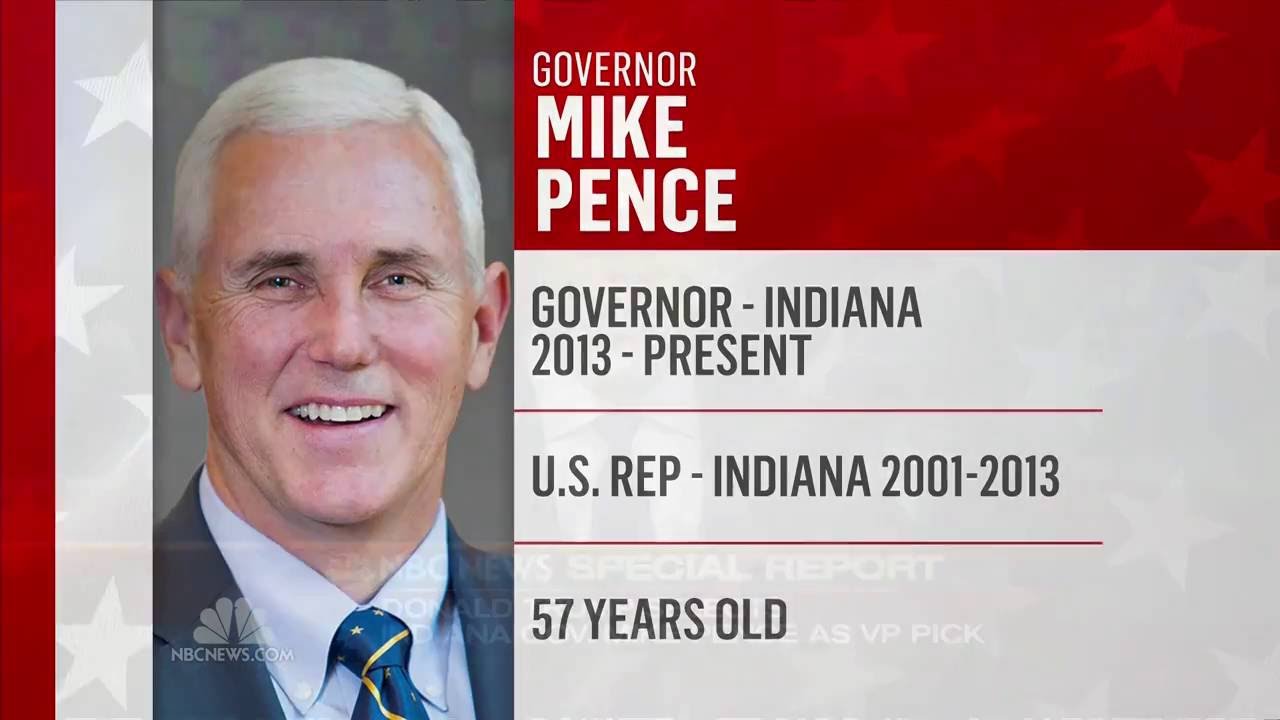 NBC News Special Report Mike Pence Is Donald Trumps VP Pick - YouTube