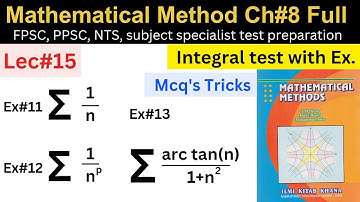 Integral test of series full mcqs trick #mathematics #lectures #ppsc #fpsc #nts #math #maths #tricks