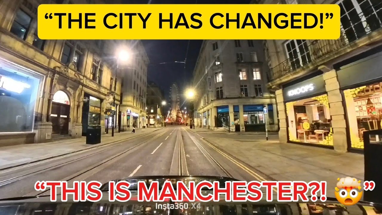 Manchester at Dawn 🇬🇧 | Stunning Insta360 X4 Drive from Prestwich to City Skyscrapers (POV 2026)