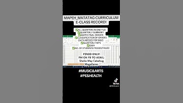 MAPEH E-CLASS RECORD MATATAG CURRICULUM