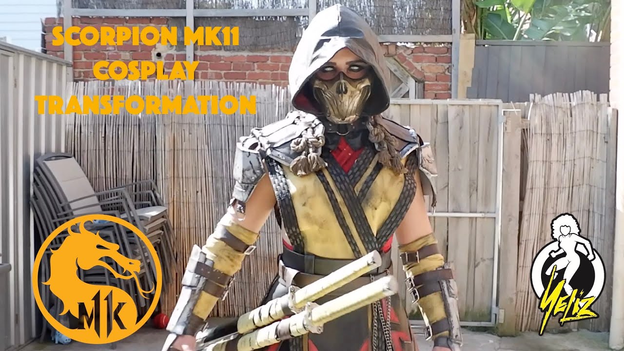 MORTAL KOMBAT MK11 Scorpion Cosplay Transformation JUST YELIZ ...