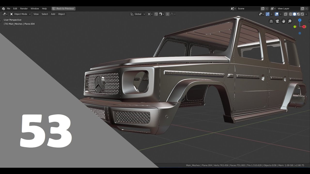 Blender 2.8 Car Modeling Tutorial - Part 53 (Side Panels) - YouTube
