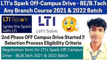 LTI Spark Fake OFF-Campus Drive BE | B.Tech 2021 & 2022 Batch 5-6 LPA Salary Fake Hiring Don