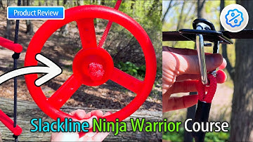 Outdoor 50 ft Ninja Warrior Obstacle Course Review | Backyard Adventure for Kids!