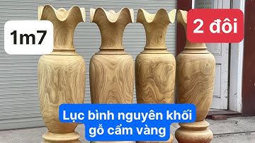 Báo giá 2 đôi lục bình gỗ cẩm vàng cao 1m7 | đồ gỗ liên hà