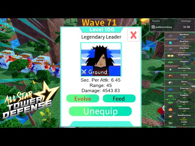 Buy Item ALL STAR TOWER DEFENSE [ASTD], LEGENDARY LEADER (MADARA) MAX LVL  175 Roblox 1907532