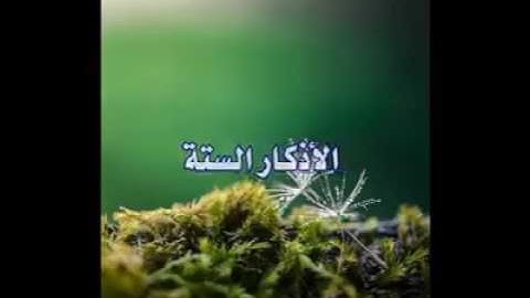 الاذكار الستة التي يوصى بالاكثار منها