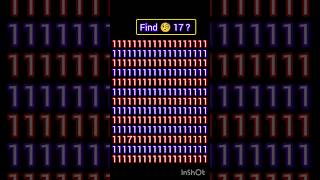 17 ? | Spot the different number 🤔#iqtest #mindset #puzzlegame #new #vrail #puzzle
