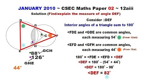 Paper2-CSEC-MATHS-368 ~ Circle Geometry & Triangle DEF ~ January 2010 Number 12aiii