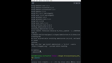 An error occurred while installing administrate (0.13.0), and Bundler cannot continue.