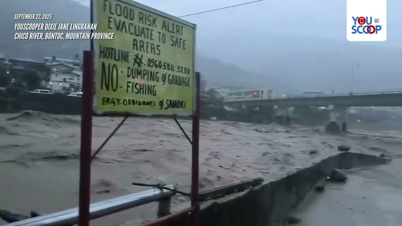 Ragasa ng tubig sa Chico River, Bontoc, Mountain Province, nakuhanan | YouScoop+