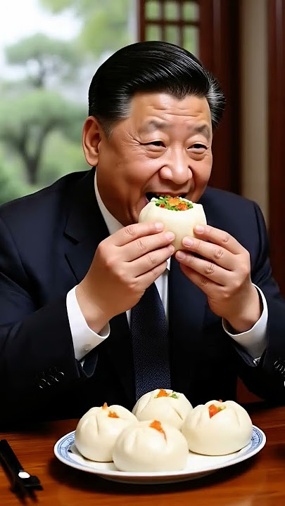 习近平Xi Jinping eats steamed buns