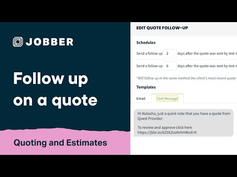 Follow Up on a Quote | Quoting and Estimates thumbnail