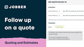 Follow Up on a Quote | Quoting and Estimates