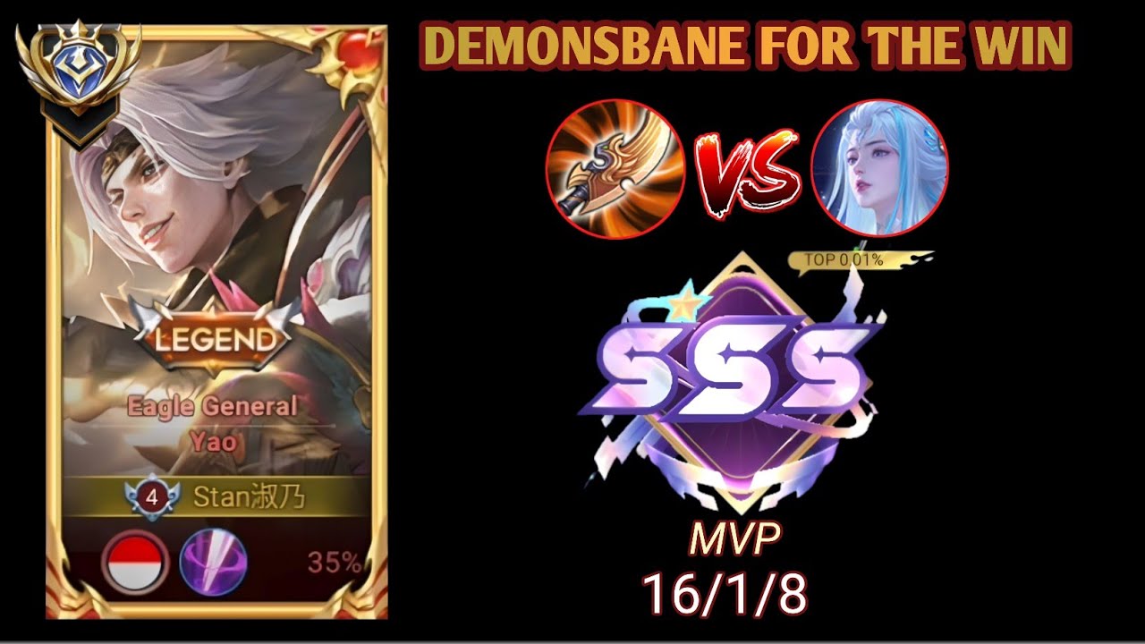 THIS IS WHY I LOVE USING DEMONSBANE TO COUNTER MAGICAL DAMAGE JUNGLER | YAO BUILD HONOR OF KINGS