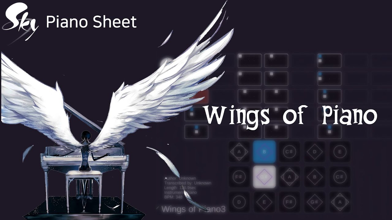 [Sky Piano Sheet] Deemo•V.K Wings of Piano YouTube