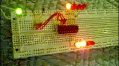 My first PIC16F84 test :-)