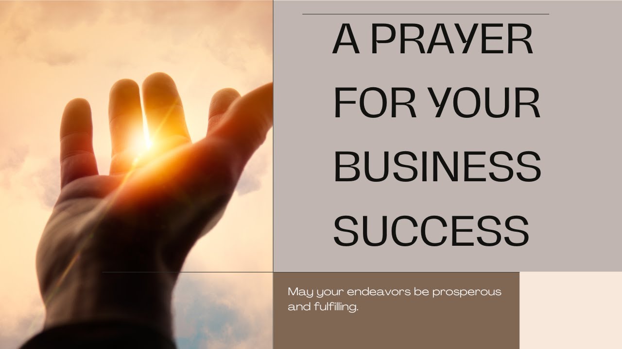 PRAY OVER YOUR BUSINESS! THE KEY TO A SUCCESSFUL BUSINESS - YouTube