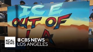Hundreds take part in "ICE Out of LA" caravan through Los Angeles streets