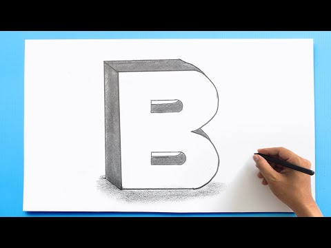 3D Letter Drawing - B