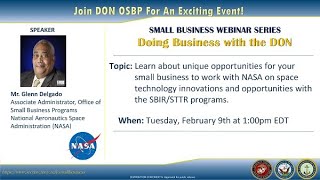 DON OSBP Small Business Webinar Series-NASA screenshot 1