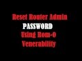 Recover/Reset Router Admin Password without knowing password