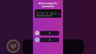#javascript #outputs #challenge #day50 Output Program 83 spread operator for object cloning Day50