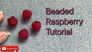 Seed bead Raspberry tutorial for beginners - 3D peyote stitch