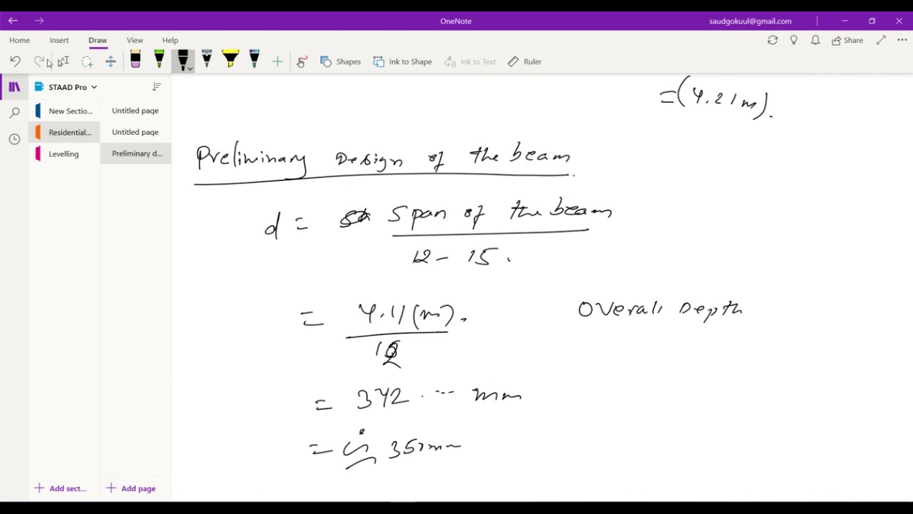 81.  Preliminary Design of Beam