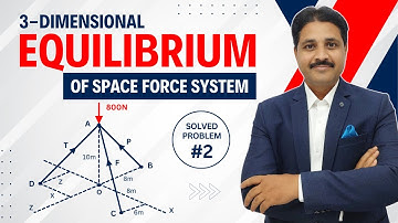 EQUILIBRIUM OF SPACE FORCE SYSTEM PROBLEM 2 | 3D FORCE SYSTEM IN ENGINEERING MECHANICS