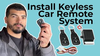 How To Install an Aftermarket Keyless Door Lock Entry Remote System  Universal For Most Cars