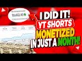 I monetized  youtube shorts automation channel in just 30 days step by step explained