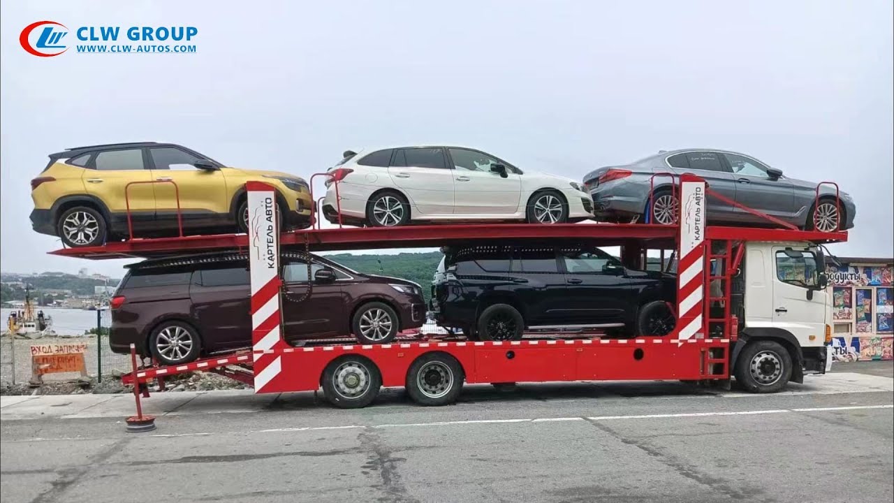 HINO 6X2 5 Units Cars Tranport/Delivery Vehicles SUV Cars Carrier Trucks to Russia 