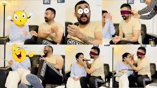 BLINDFOLDED MAKEUP CHALLENGE | Couple Challenges @InderKirat