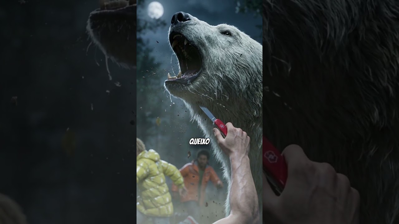 Ele LUTOU contra um URSO POLAR com um CANIVETE 😱 #shorts
