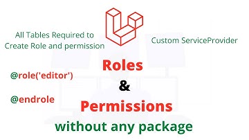 Laravel Roles and Permissions Without any  package in HINDI
