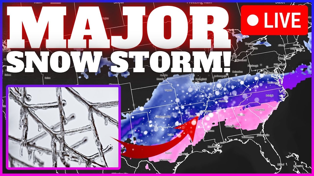 🔴BREAKING WEATHER: MAJOR Winter Storm Potential | LIVE Weather Report ...