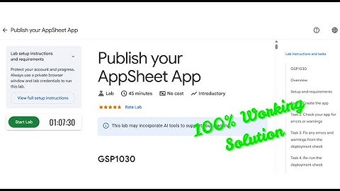 Publish your AppSheet App | #GSP1030 | #qwiklabs | #arcade | #solution | #solutions | #googlecloud