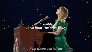 Taylor Swift - Invisible (Live from The Eras Tour) // Türkçe Çeviri