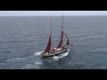 Windjammer Angelique under sail off Gloucester MA - Drone video