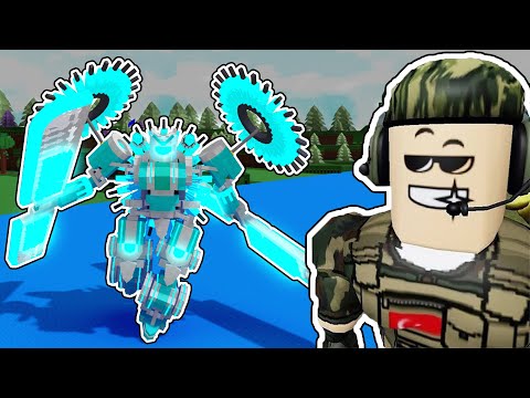 BUZ KRİSTALLİ SAVAŞ ROBOTU! | Roblox Gemi Yapma Oyunu | Build A Boat