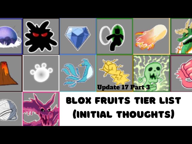 ✨New BLOX FRUITS Tier List [UPDATE 17] 