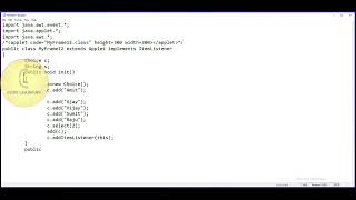Java | awt package 'choice class' | CodeLearning