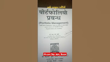 Portfolio Management | M.com | mcom mdu campus rohtak