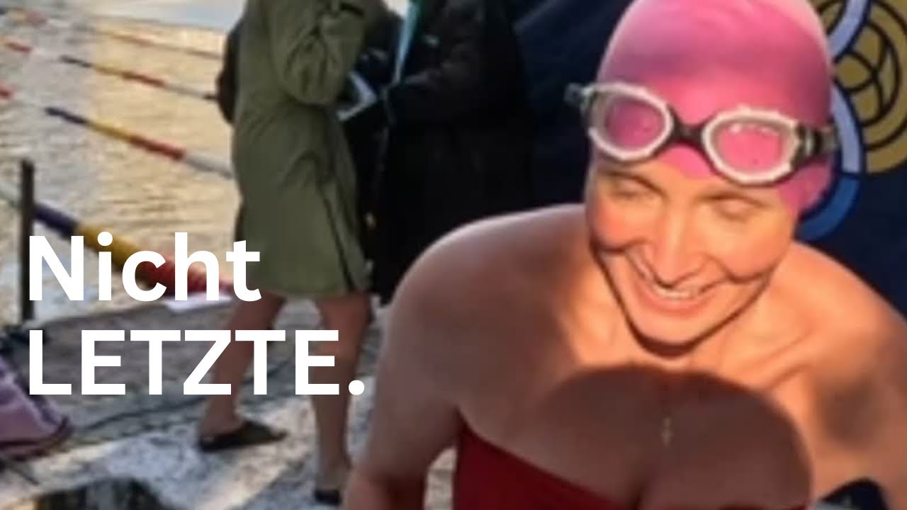Nicht Letzte - 100 Meter Eisschwimmen bei der Deutschen Meisterschaft