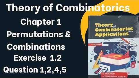 Theroy of Combinatorics by Dr. Abdur Rehman | chapter 1 Exercise 1.2 Question 1,2,4,5 | Lec 6