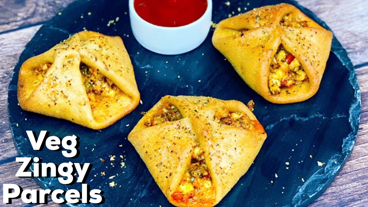 Veg Zingy Parcels Dominos Style | Veg Parcels | Atta Zingy Parcels | No Yeast | Flavourful Food