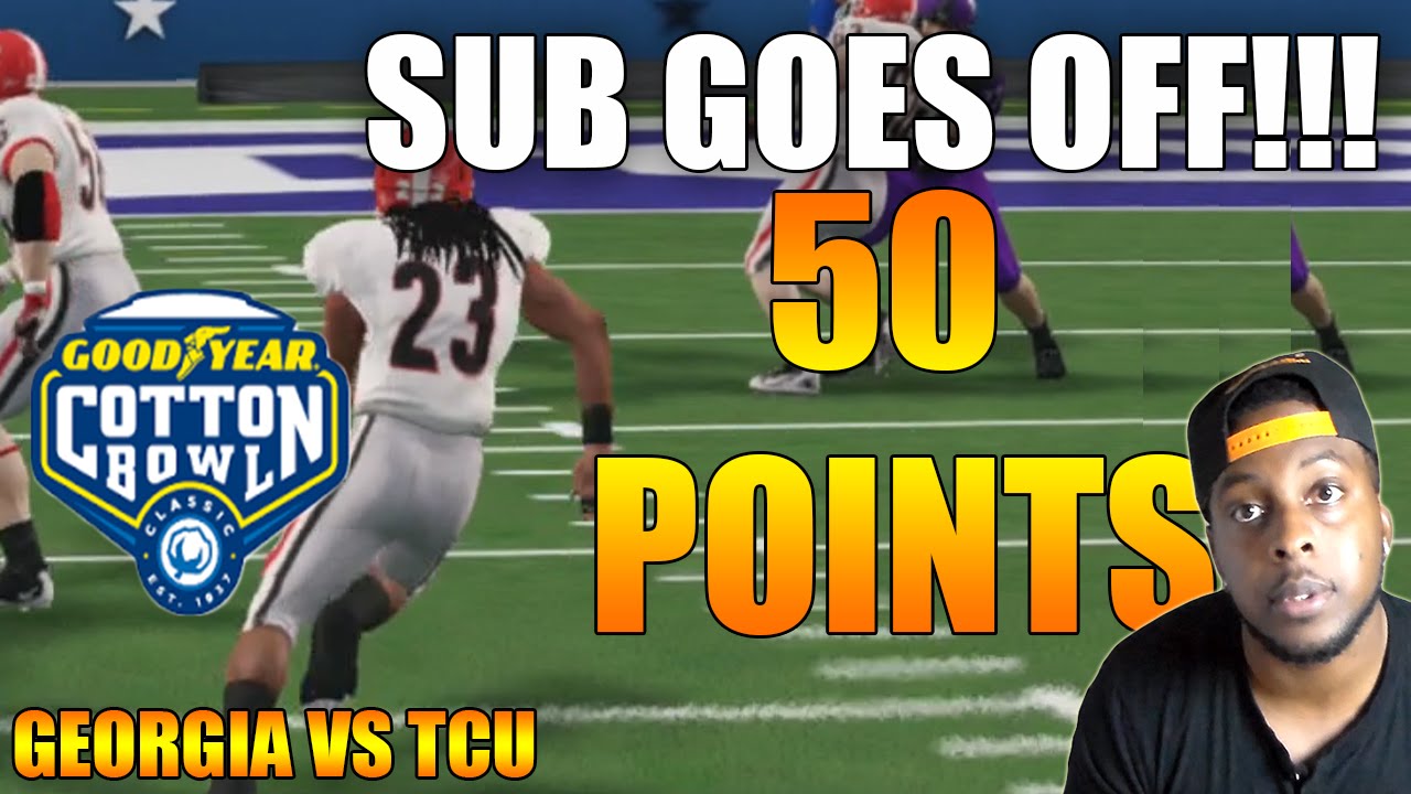 SUB GOES OFF IN 50 POINT VICTORY!!! TCU VS GEORGIA: COTTON BOWL (UTEP