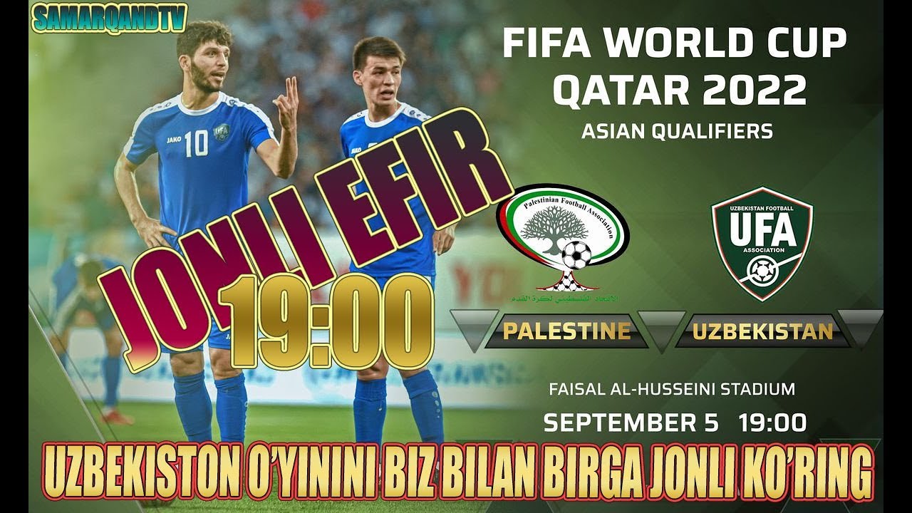 Спорт узбекистан прямой эфир. Спорт канали жонли эфир. Palastine vs Uzbekistan Art.