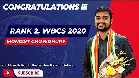 From WBCS Aspirant to Success Story  Hear it from Monojit Chowdhury Rank 2, WBCS 2020